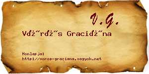 Vörös Graciána névjegykártya