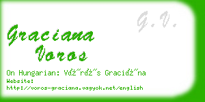 graciana voros business card